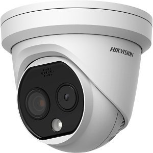 Hikvision DS-2TD1217-2-QA Heatpro Series 160 x 120 Thermal IP Turret Camera, 1.8mm Fixed Lens, White