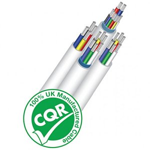 CQR CABS8 100M Type 2 PVC Screened 8 Core Professional Cable, White
