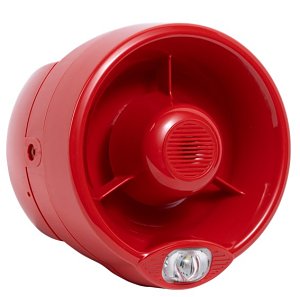 Apollo PP5106 REACH Wireless Series, Analogue Addressable Interface and Conventional Open-Area Wall Sounder VAD, IP35, White Flash and Red Body