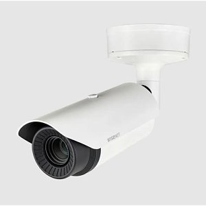Hanwha TNO-L4030T Wisenet T Series, IP66 IK10 13mm Fixed Lens, VGA H.265 IP Thermal Bullet Camera, White