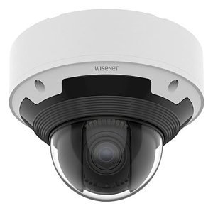 Hanwha XNV-8083Z Wisenet X Series, IP66-IP67 6MP 4.4-9.3mm Motorized Varifocal Lens, AI Vandal IP Dome Camera, White