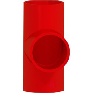 Bisson ABS006-25 Tee Piece, 25mm, Red