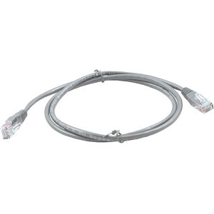 Connectix 003-3NB4-020-01C CAT5e Patch Cable, LSOH with Latch Protection Boot, RJ45, UTP, 2m, Grey