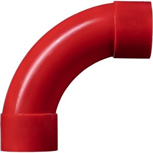 Bisson 90° ABS Bend for 25mm Pipe, 10-Pack, Red