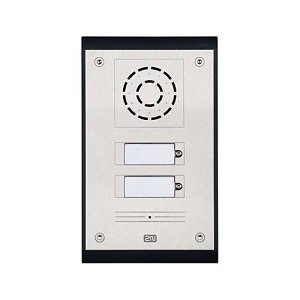 2N Analog Uni 2-Button Intercom Door Station Module, IP54, Silver