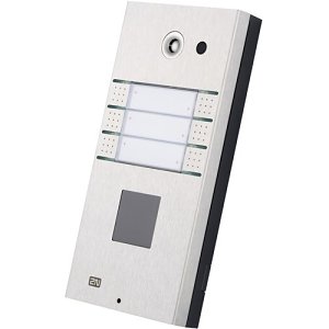 2N Analog Vario 6-Button Intercom Door Station Module with Camera, Supports Card Readers, Silver