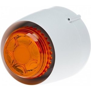 Cranford Controls 511-102L VTB Sounder Beacon, Deep Base, White Body and Amber Lens