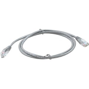 Connectix 003-3NB4-010-01C CAT5e Patch Cable, LSOH with Latch Protection Boot, RJ45, UTP, 1m, Grey