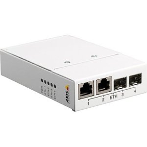 AXIS T8606 4-Port Media Converter Switch, Ethernet to Optical Fiber, 24VDC, 10/100Mbps