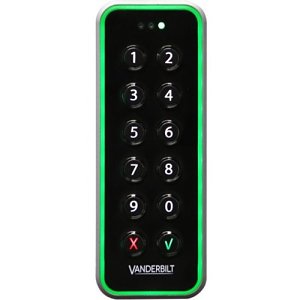 Vanderbilt VR50M-MF NGCR Series Proximity Reader with Keypad, 6cm IP66 Mullion Mount, Supports MIFARE EV1 and EV2, Black