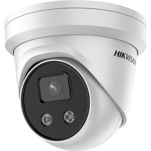 Hikvision DS-2CD2346G2-I Pro Series AcuSense IP67 4MP IR 30M IP Turret Camera, 2.8mm Fixed Lens, White