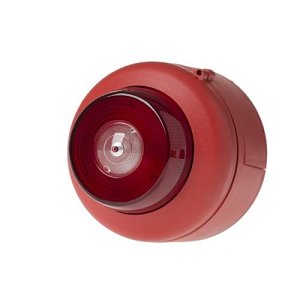 Cranford Controls VTB-32EVAD Wall Spatial Sounder VAD Beacon, 24V DC EN54-3 and 23 32-Tone, Deep Base, Red Body and White Flash