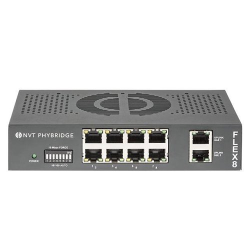 NVT NV-FLX-08 8 Port PoE++ Unmanaged Switch with Power Supply