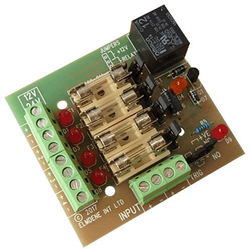 Elmdene FIREFOM-12-4 4-Way Power Supply Unit Interface Relay, 12V DC