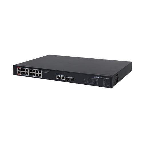 Dahua PFS3220-16GT-240 Intelligent PoE, Red Port Supports BT 90w, All-giga Ports