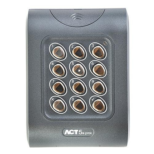 Vanderbilt ACT5-EM Act 5 Series Proximity Reader with Keypad, IP55 Surface and Flush Mount, Supports ACTpro ISO-B ACTprox Fob-B, Black