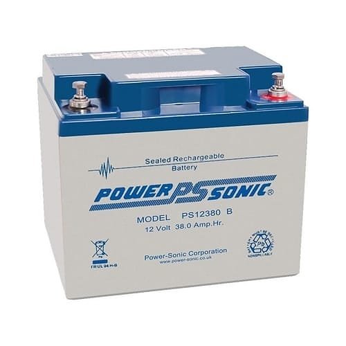 Powersonic PS-12380 PS Series, 12V, 38Ah, Sealed Lead Acid Rechargable Battery, 20-Hr Rate Capacity