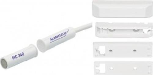 Alarmtech MC 340-S3 Magnetisk kontakt, overflademontering, 5m kabel, NC,  hvid