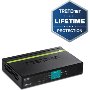 TRENDnet TPE-S44 8 Ports Ethernet-switch - 2 Layer Supported - Strøm Adapter - 2,10 W Power Consumption - 30 W PoE Budget - Twisted pair - PoE Ports - Desktop - Livstid Limited Warranty