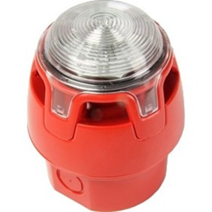 Notifier Sirene/blinklys - 29 V - 107 dB - Hørbar, Visuelt - Rød, Rød