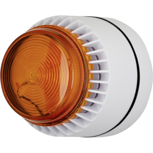 Eaton Flashni Horn/blinklys - 12 V - Hørbar, Visuelt - Orange, Hvid