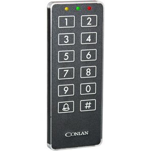 Conlan CT1000 Adgangstastatur - Sort - Dør - Mekanisk nøgle - 28 User(s) - 25 V DC - selvstændig