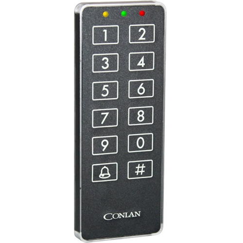 Conlan CT2000 Adgangstastatur - Sort - Dør - Mekanisk nøgle - 100 User(s) - Seriel - 12 V DC