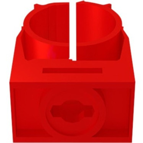 Bisson Monteringsklips til rør - Rød - Acrylonitrilbutadienstyren (ABS) - Red