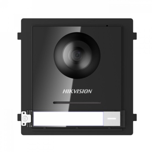 Hikvision DS-KD8003-IME1 Pro Series 1-Button Door Station Module with 2MP Camera, IP65 12VDC, Black