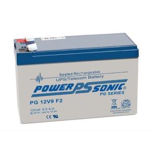 Power Sonic PG-12V9 Robust Batteri - Blysyre - 1 - Til UPS, Telekommunikation, Brandalameringssystem, Sikkerheds System, Nødbelysning, Hjælpeprogram, Solkraftsystem, Vindkraftsystem - Genopladelige batterier - Proprietær batteristørrelse - 12 V DC