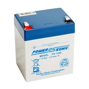 Powersonic PS-1242 PS Series, 12V, 4.50Ah, 6 Cells, Sealed Lead Acid Rechargable Battery, 20-Hr Rate Capacity 