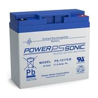 Powersonic PS-12170 PS Series, 12V, 17Ah, 6 Cells, Sealed Lead Acid Rechargable Battery, 20-Hr Rate Capacity 