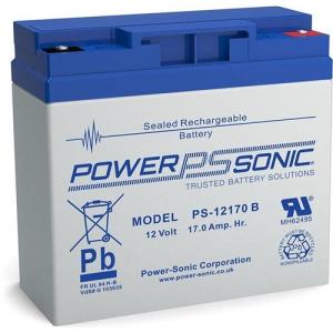 Powersonic PS-12170 PS Series, 12V, 17Ah, 6 Cells, Sealed Lead Acid Rechargable Battery, 20-Hr Rate Capacity 