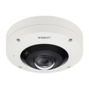 Hanwha XNF-9010RV Wisenet X Series, WDR IP66 12MP 1.08mm Fixed Lens, IR 10M IP Fisheye Camera, White